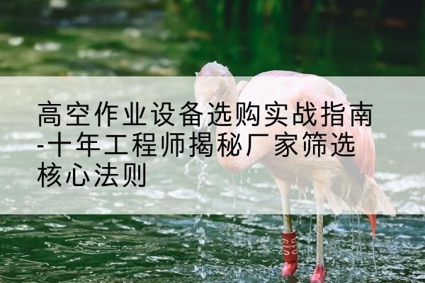 复兴剪叉式升降机厂家-高空作业设备选购实战指南-十年工程师揭秘厂家筛选核心法则