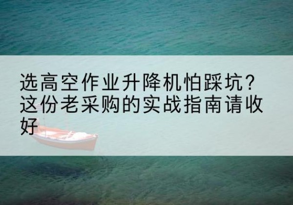 复兴高空作业升降机厂家推荐-选高空作业升降机怕踩坑？这份老采购的实战指南请收好